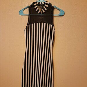 Forever 21 black and white stripe dress